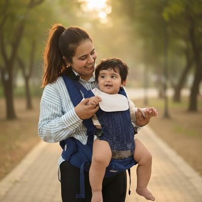 Little Pea 6-in-1 Convertible Hipseat Baby Carrier | Ergonomic & Stylish Blue Baby Carrier(Blue, Front carry facing out)