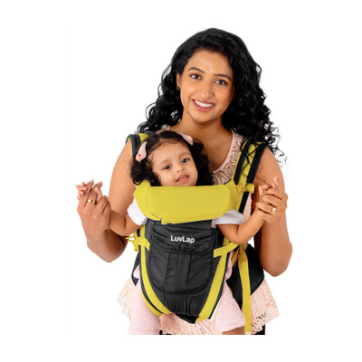 LuvLap Elegant Baby Carrier with 4 carry positions, for 4 to 24 months baby, Baby Carrier(Green, Back Carry)
