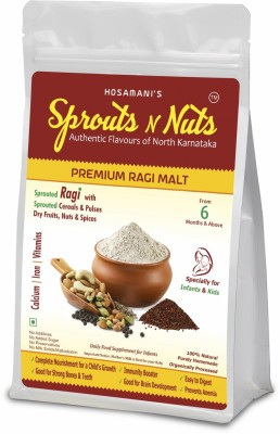 Hosamani’s Sprouts N Nuts Premium Ragi Malt Cereal(500 g, 6+ Months)