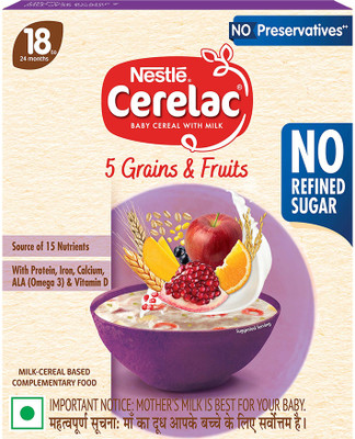 Cerelac Baby Cereal 5 Grains & Fruits for 18 -24 months Cereal(300 g, 18+ Months)
