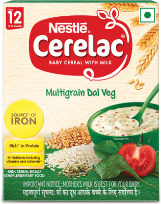 Nestle Cerelac Multi Grain Dal Veg Cereal from 12 to 24 Months Cereal(300 g, 12+ Months)