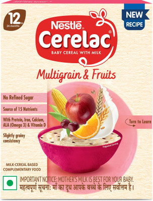 Cerelac Baby Infant - Multigrain & Fruits for 12-24 Months Baby Cereal(300 g, 12+ Months)