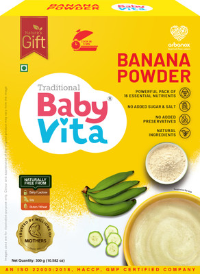 Babyvita Banana Powder: Nutritious|No Added Sugar/Salt/Preservatives Cereal(300 g, 6+ Months)