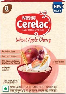 Nestle Cerelac Baby Cereal Wheat Apple Cherry Cereal(350 g, 8+ Months)