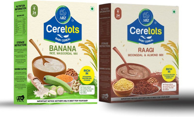 arz home made food ARZ CERETOTS Finger Millet+ Banana rice baby food Cereal,,Kids Food,Infant Food Cereal(600 g, Pack of 2, 6+ Months) arz home made food ARZ CERETOTS Finger Millet+ Banana rice baby food Cereal,,Kids Food,Infant Food Cereal(600 g, Pack of 2, 6+ Months)