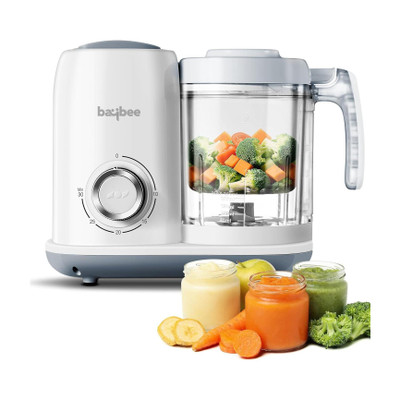 baybee Electric Baby Food Processor | Baby Food Steamer and Blender with Defrosting(White)