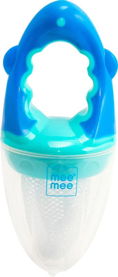 MeeMee Baby Pacifier Fruit & Food Nibbler With Extra Mesh, BPA Free Pacifier Soother,(Dark Blue_Light Blue)