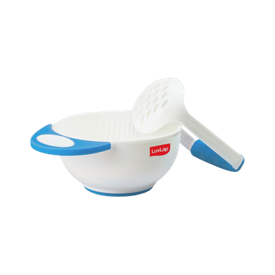LuvLap Baby Food masher(White & Blue)
