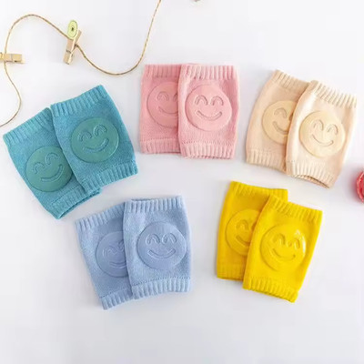 Acormek Set of 1 Pairs Baby Knee Pads Cotton Soft Breathable Safety Protector (Smiley) Multicolor Baby Knee Pads(Smily)