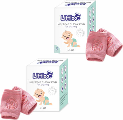 Littloo Baby Knee Protector Elbow Pads - PO-2 Pink Baby Knee Pads(Simple soft Cotton)