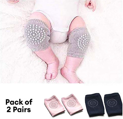 Baebyphant Baby Knee & elbow protector | Baby Knee Pads for Crawling | Anti slip Black, Pink Baby Knee Pads(Silicon dotted, Anti slippery, Knee and elbow Protection Pads)