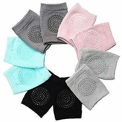 ABlue Clipper Baby Knee Pads for Crawling, Soft Breathable Comfortable Knee Cap Multicolors Baby Knee Pads(regular)