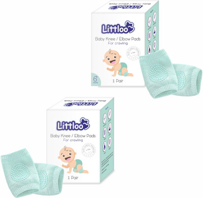 Littloo Knee Protector & Elbow Pads Green Baby Knee Pads(Simple soft Cotton)