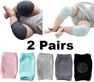 Synlark Crawling, Anti-Slip Padded Stretchable Safety Protector Knee Pad (Pack Of 2) Multicolor Baby Knee Pads(Knee Pad)