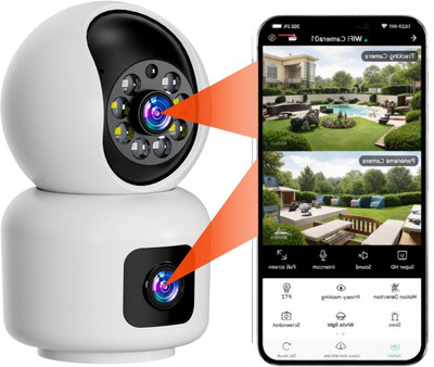 SROPX Smart CCTV Camera WiFi Dual Lens  with Mobile App Support Celling Mount , Wall Mount Baby Monitor