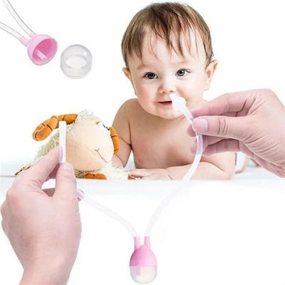 Digital Shoppy Baby Safety Nose Cleaner Vacuum Suction Manual Nasal Aspirator (Pink) NA Baby Monitor