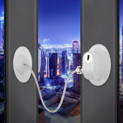 PALAY Child Security Locks with 2 Keys for Cupboard, Cabinets, Fridge & Freezers(White)