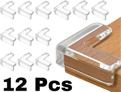 SELLARO (Pack of 12) Silicon Corner Protector for Table Corner Guards for Baby Safety(Transparent)