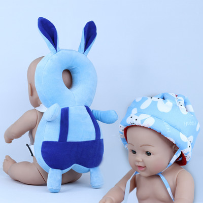 HOUSE OF COMMON Baby Head Protector Pillow Safety Bag & Helmet Combo For 6 Month To 2 Year Child(Blue)