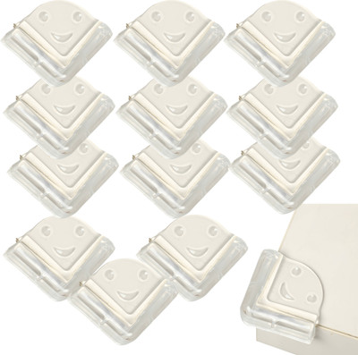 Bembika Baby Safety Corner Protector, Baby Proofing Corner & Edge Guard-(12 Pcs)L-Round(White)