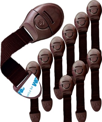 KidDough Furniture Safety Locks for Kids - Pack of 10 Brown Locks(Brown)