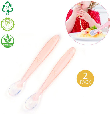 Safe-o-kid BPA-Free Silicone Spoon/Feeder with Box – for Safe Baby Feeding Set(Pink)