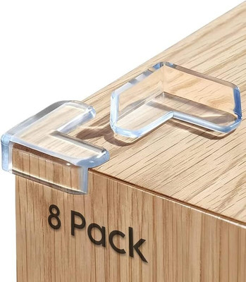 NANNY PENNY Silicon Corner Protector for Sharp Edges, Table Corners pack of 8(Transparent)