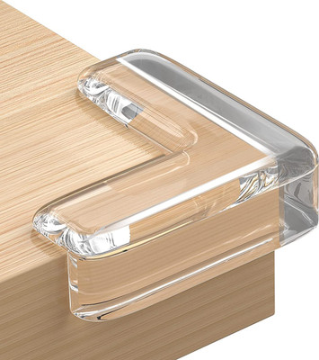 RIDHHANAL 8 PCS V shape Edge Protector for Furniture Table Corner Guards for Sharp Edges(White)