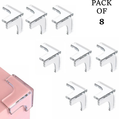 Kalpavriksha T-Shape L Corner Silicone Guards | Baby Safety Edge Protector(TRANSPARENT)