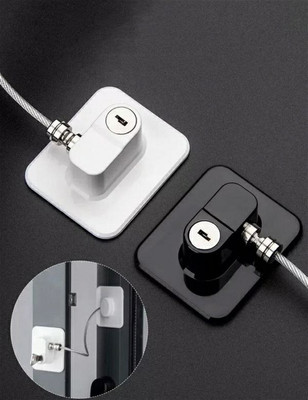 Sahaj Enterprise CHILD SAFETY LOCK WITH KEYS|Safety Door Locks with 1 Keys for Cupboard|(Black, White)
