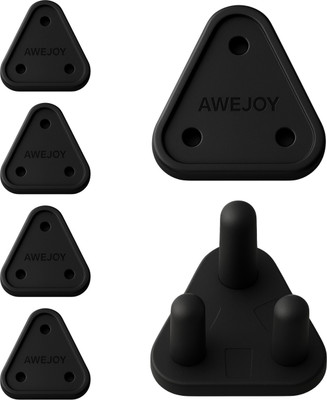 DALUCI Baby Safety & Baby Proofing Plugs Covers Socket Protector (15A*2pcs) (5A*4pcs)(Black)