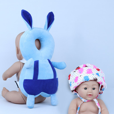 Millionminds Combo Pack of Baby Infants Back Protector & Safety Helmet with Adjustable Straps(Blue & Pink)