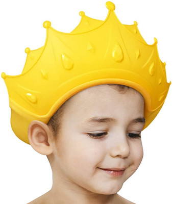 HM EVOTEK Adjustable Silicone Crown with Eye & Ear Protection, Waterproof Bathing Hat K5