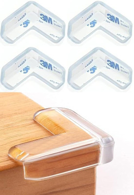NANNY PENNY Protector for Baby & Sharp Edge Protector for Furniture TRANSPARENT Pack of 4(Transparent)