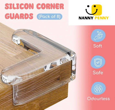 NANNY PENNY Protector for Baby & Sharp Edge Protector for Furniture Pack of 8 TRANSPARENT(Transparent)