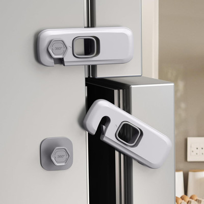 viradiyaom Fridge Locks Child Proof, Refrigerator Lock, Strong Adhesive Fridge Door Lock(multicorol)