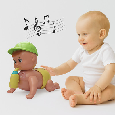 MAZHALAIYAR Crawling Baby Toy for Kids with Lights & Music | Toddler Learning Toy(Yellow)