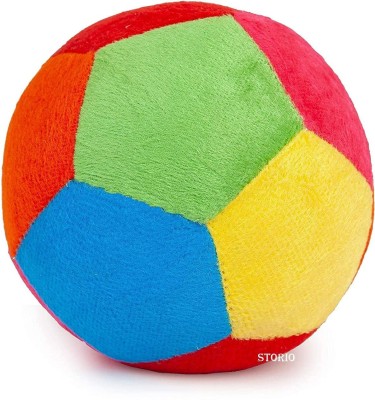 Mytoykid Soft Plush Toys. Baby Ball With Rattle Sound For Baby Kids - 15 Cm Multicolor. Rattle(Multicolor)