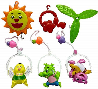 GOSHOPPE ENTERPRISES Sweet Cuddle cot Cradle Musical Rattle 6 pc Set Toy for Infants Rattle(Multicolor)