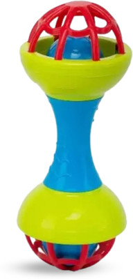 Kids Mandi Colorful Lovely Attractive Baby Dumbbell Shape Rattle & Teether Toys Set of 1 Pc Rattle(Multicolor)