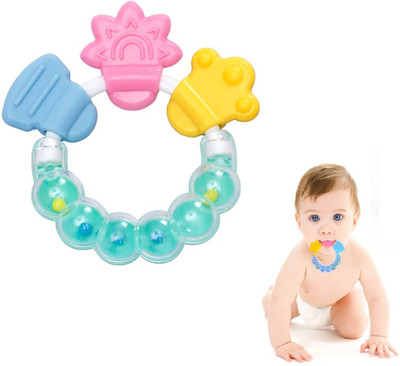 QBLYN Rattle Teether | BPA-Free Silicone Baby Rattle & Teething Toy Rattle(Multicolor)