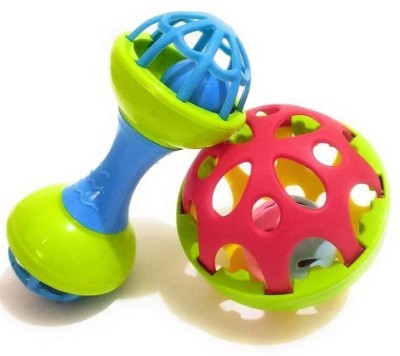 AR Jouiet Mansion Soft Plastic Rubber Body Rolling Hand Bell Ball Baby Rattle Bell Toy for Babies Rattle(Multicolor)