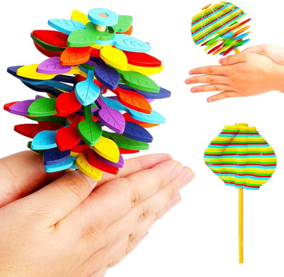 ZUNBELLA Candy Flower Toy for Kid- Lollipop Shaped Colourful Twisting & Rotating Fidget Rattle(Multicolor)