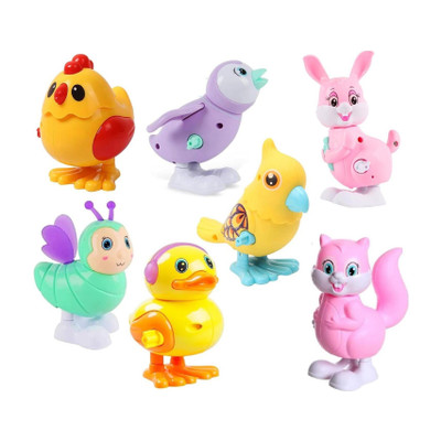 Kidzoy 3 Pcs Jumping Rabbit,Bird & Penguin Wind Up Key Operated Moving Toys for Kids Rattle(Multicolor)