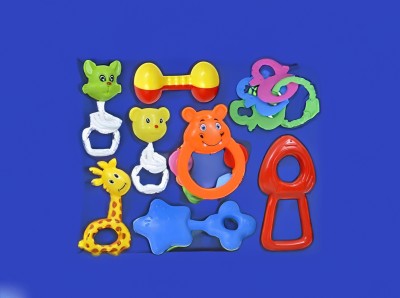 littlewish Rattles Toys for Babies- 8 Pcs Sound Rattle Toy for New Born Rattle(Multicolor)