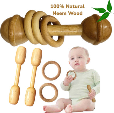 Shreeja Shilpcraft Soothe & Play: Adorable Rattles & Teethers for Babies Rattle(Brown)