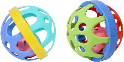 littlewish Rattle Ball for Babies, Rattles for Kids, Rattle Early (Set of 2 Pcs) Rattle(Multicolor)