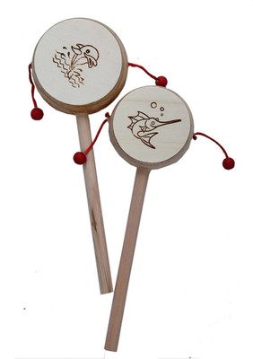 Kishore collection Damru Rattle Toys Combo pack of 2 Rattle(Brown)