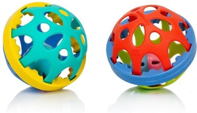 NIYANETAIL Biggie Ball Rattle Toy Set of 2 for New Born, Babies and Infants Rattle(Multicolor)