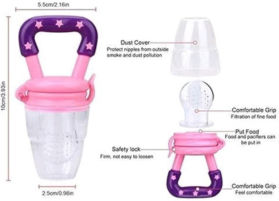 Eispy 2New Born Baby Fruit Nibbler Teether Rattle(Multicolor)